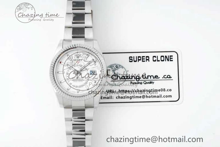 Skydweller SS Noob Best Edition White Dial on SS Oyster Bracelet A23J Youthful 2288