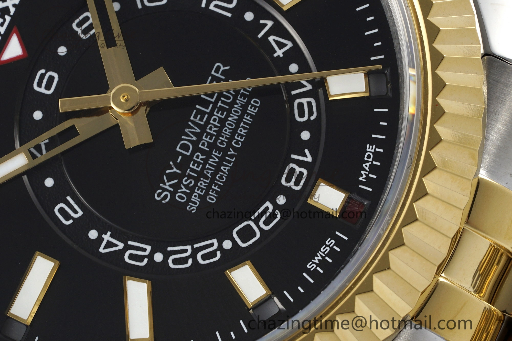 Skydweller SS YG Noob Best Edition Black Dial on SS YG Jubilee Bracelet A23J Comfortable 2122