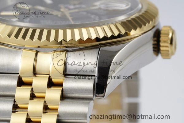 Skydweller SS YG Noob Best Edition Black Dial on SS YG Jubilee Bracelet A23J Comfortable 2122