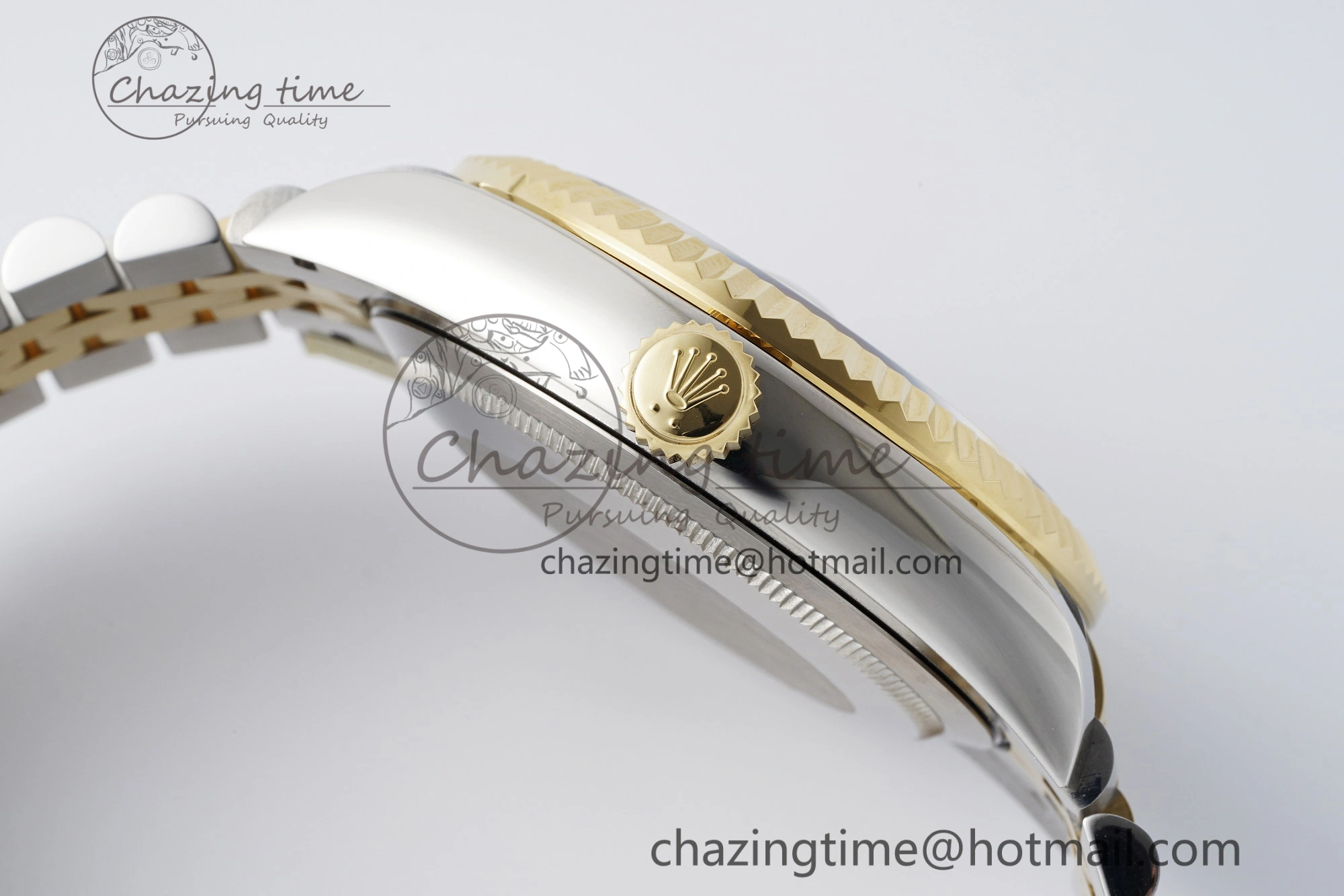 Sleek Skydweller SS YG Noob Best Edition White Dial on SS YG Jubilee Bracelet A23J 2125