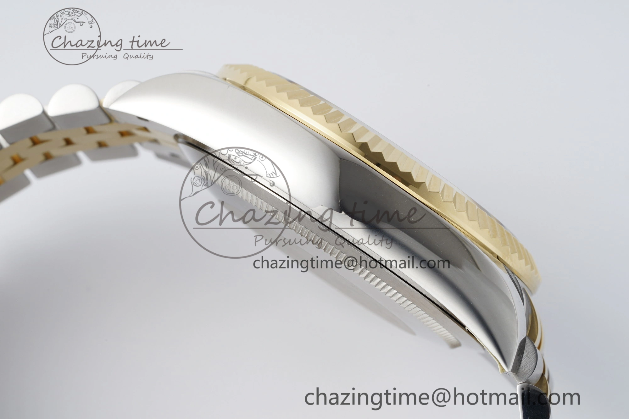 Sleek Skydweller SS YG Noob Best Edition White Dial on SS YG Jubilee Bracelet A23J 2125