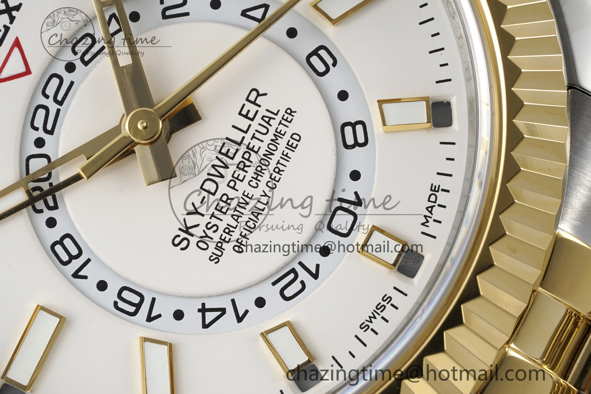 Sleek Skydweller SS YG Noob Best Edition White Dial on SS YG Jubilee Bracelet A23J 2125
