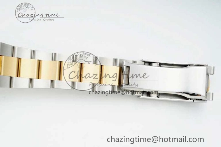 Bright Skydweller SS YG Noob Best Edition White Dial on SS YG Oyater Bracelet A23J 2287