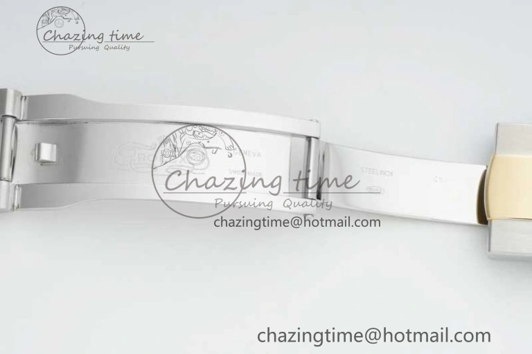 Bright Skydweller SS YG Noob Best Edition White Dial on SS YG Oyater Bracelet A23J 2287