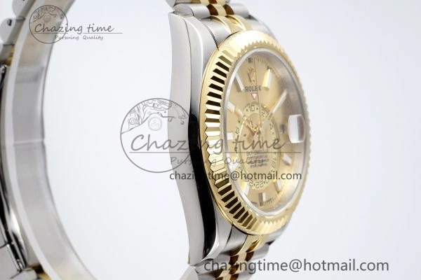 Soft Skydweller SS YG Noob Best Edition YG Dial on SS YG Jubilee Bracelet A23J 2126