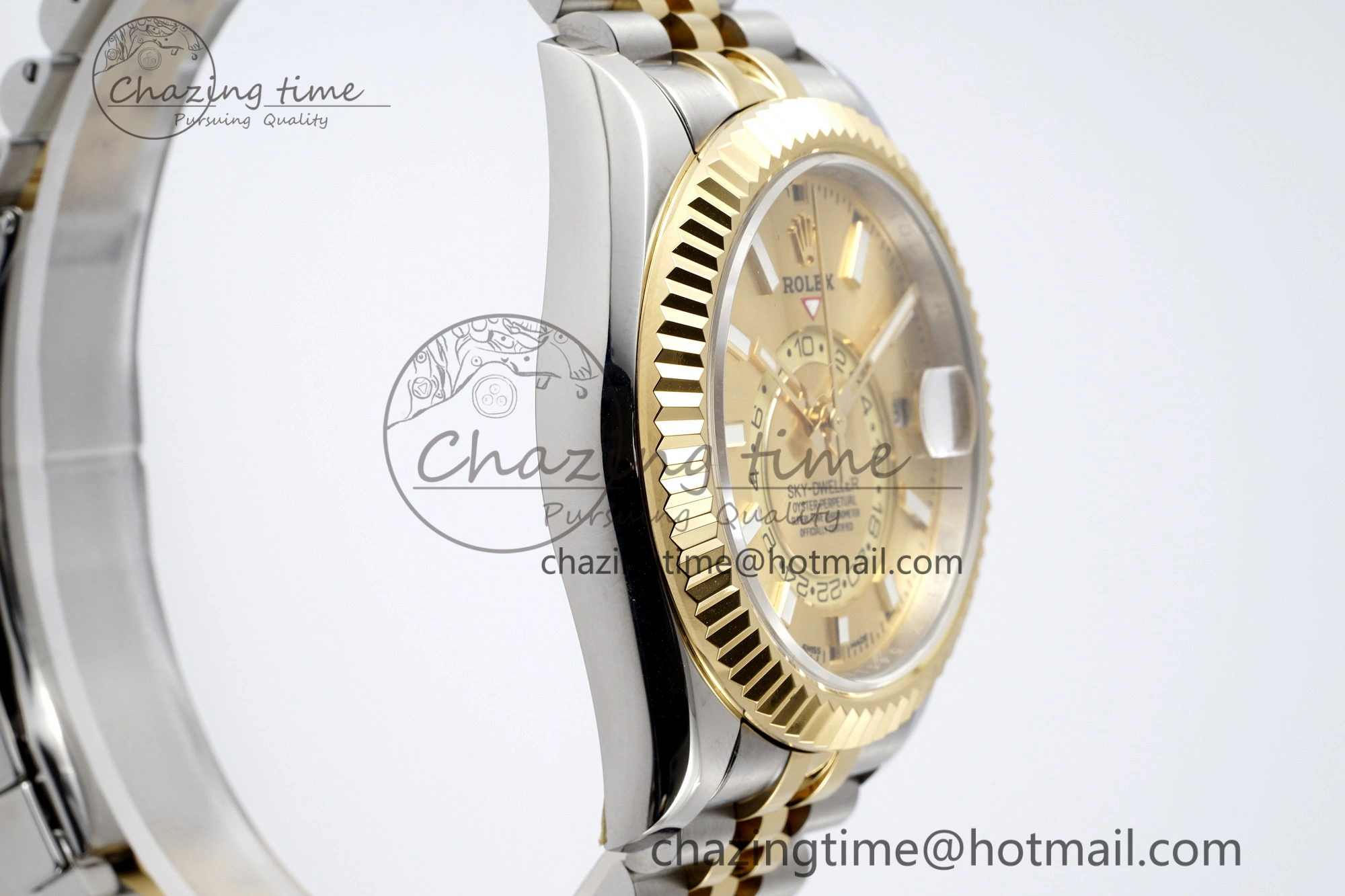 Soft Skydweller SS YG Noob Best Edition YG Dial on SS YG Jubilee Bracelet A23J 2126
