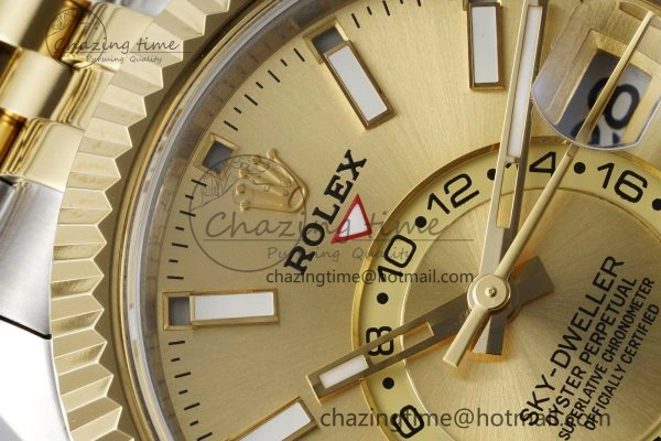 Soft Skydweller SS YG Noob Best Edition YG Dial on SS YG Jubilee Bracelet A23J 2126