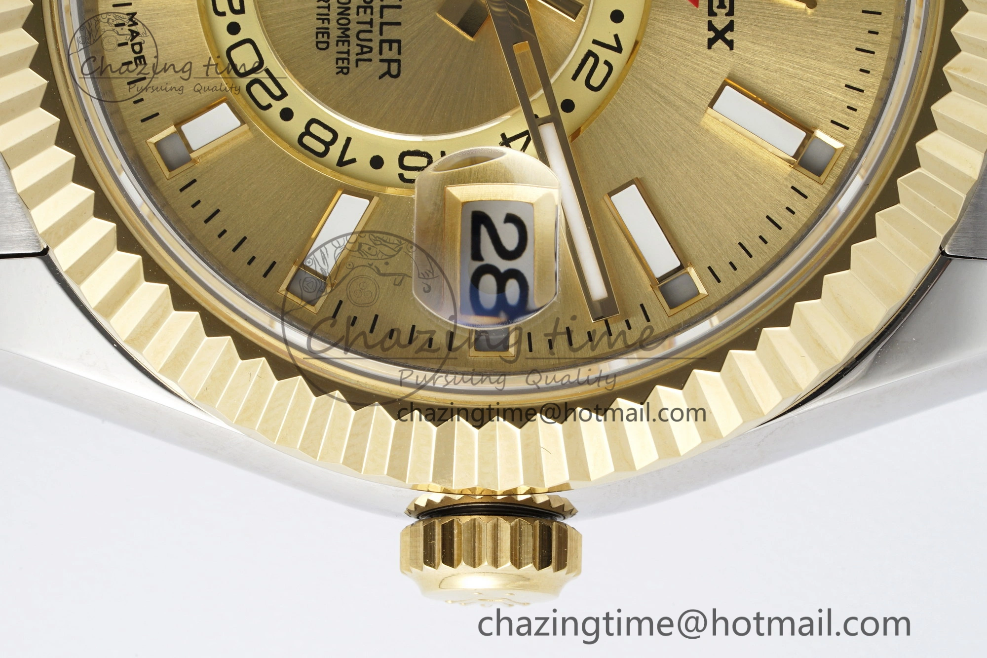 Soft Skydweller SS YG Noob Best Edition YG Dial on SS YG Jubilee Bracelet A23J 2126