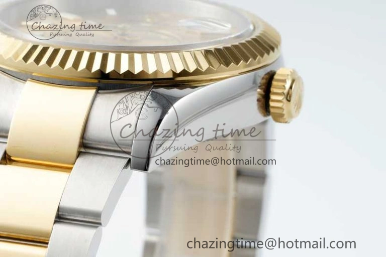Soft Skydweller SS YG Noob Best Edition YG Dial on SS YG Oyster Bracelet A23J 2290