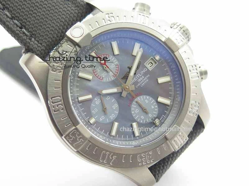 Skyland Avenger Titanium 1:1 Best Edition Blue MOP Dial On Gray Nylon Strap A Efficient 5728