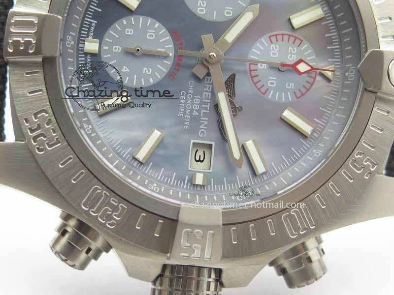 Skyland Avenger Titanium 1:1 Best Edition Blue MOP Dial On Gray Nylon Strap A Efficient 5728