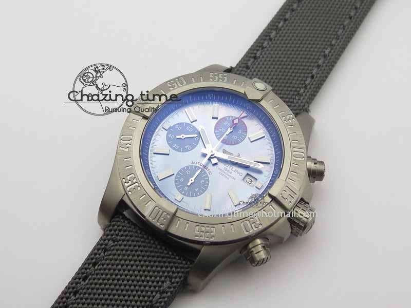Skyland Avenger Titanium 1:1 Best Edition Blue MOP Dial On Gray Nylon Strap A Efficient 5728