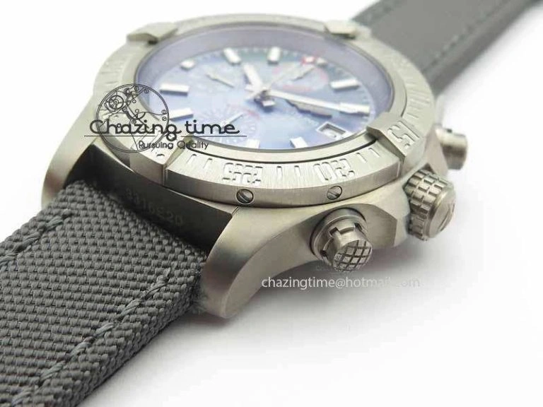 Skyland Avenger Titanium 1:1 Best Edition Blue MOP Dial On Gray Nylon Strap A Efficient 5728