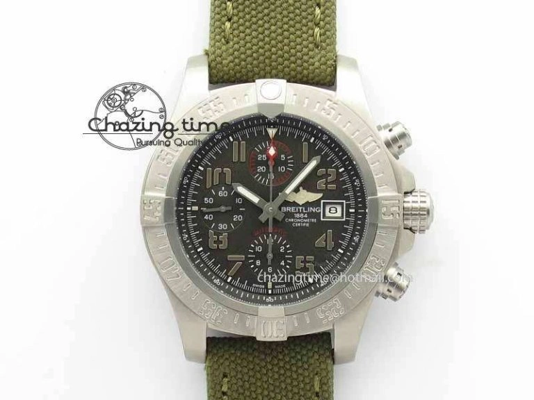 Skyland Avenger Titanium 1:1 Best Edition Gray Numeral Dial On Green Nylon Strap A Tailored 5730