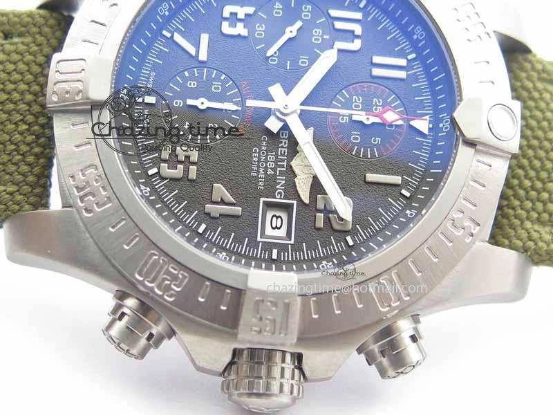 Skyland Avenger Titanium 1:1 Best Edition Gray Numeral Dial On Green Nylon Strap A Tailored 5730
