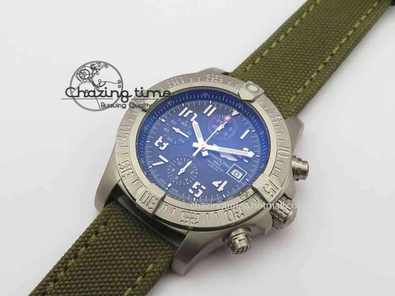Skyland Avenger Titanium 1:1 Best Edition Gray Numeral Dial On Green Nylon Strap A Tailored 5730