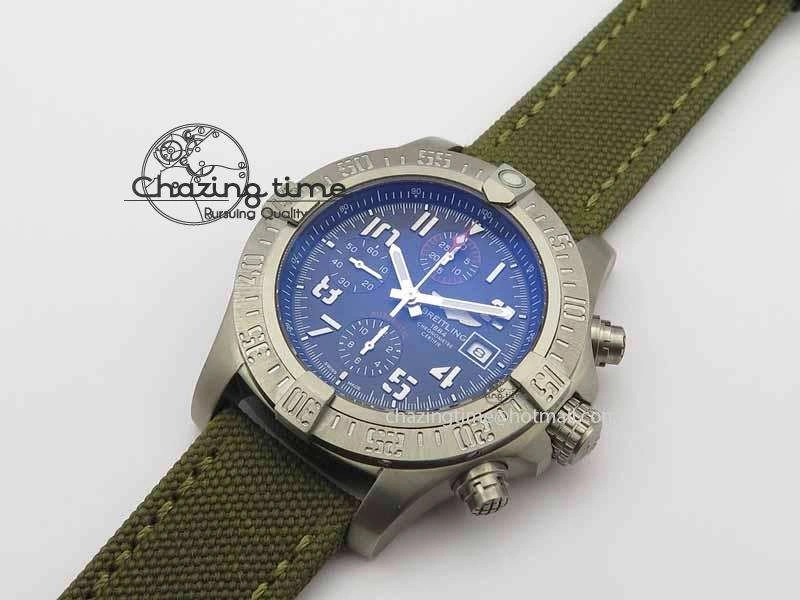 Skyland Avenger Titanium 1:1 Best Edition Gray Numeral Dial On Green Nylon Strap A Tailored 5730