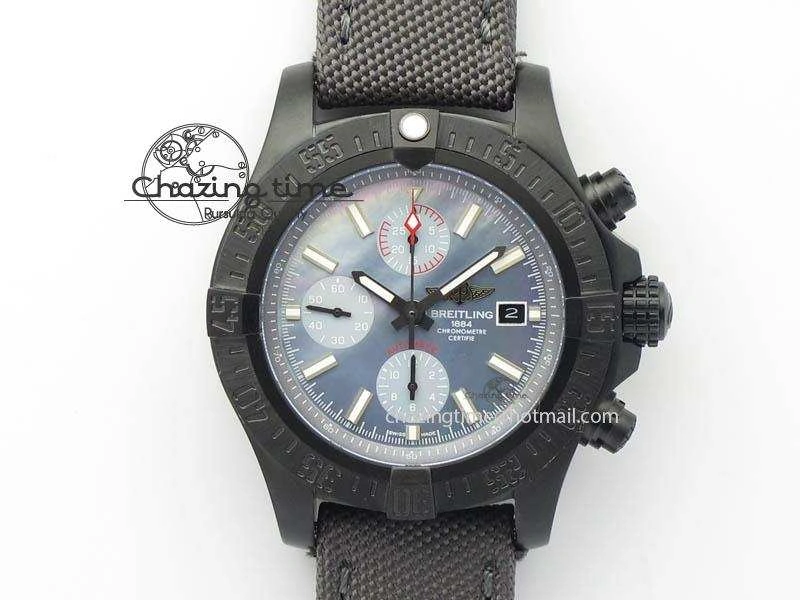 Fashionable Skyland Avenger Titanium 45mm 1:1 Best Edition Blue MOP Dial On Nylon Strap A 5718