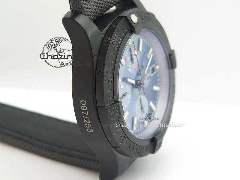 Fashionable Skyland Avenger Titanium 45mm 1:1 Best Edition Blue MOP Dial On Nylon Strap A 5718