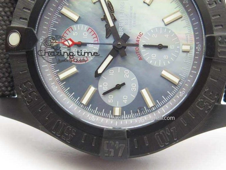 Fashionable Skyland Avenger Titanium 45mm 1:1 Best Edition Blue MOP Dial On Nylon Strap A 5718