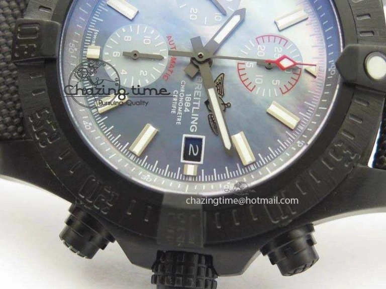 Fashionable Skyland Avenger Titanium 45mm 1:1 Best Edition Blue MOP Dial On Nylon Strap A 5718