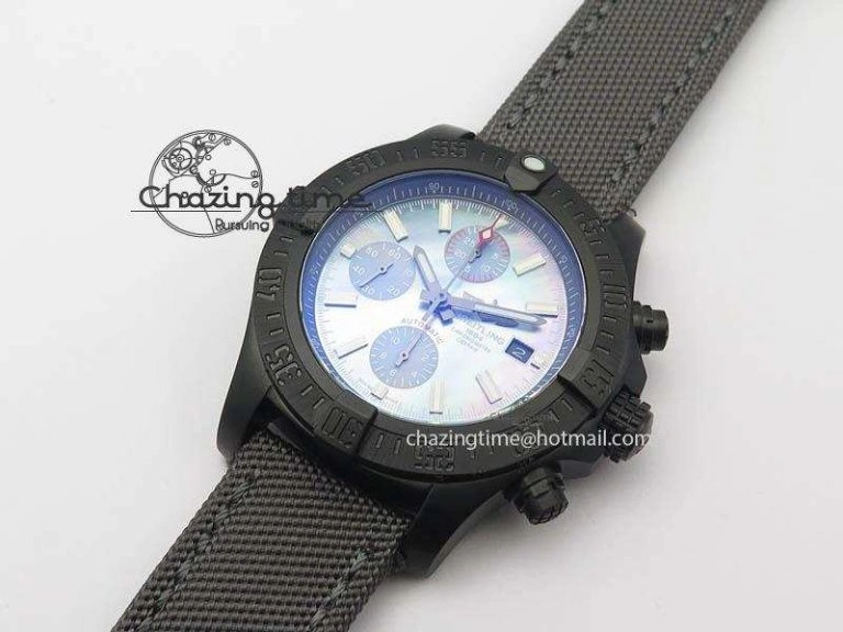 Fashionable Skyland Avenger Titanium 45mm 1:1 Best Edition Blue MOP Dial On Nylon Strap A 5718