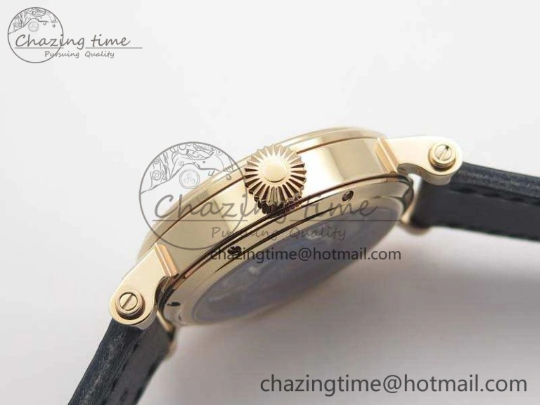 Original Speake Marin RG Case Rose Gold Dial On Black Leather Strap Asian EQ Tourbillon (Free Leather Strap) 9651