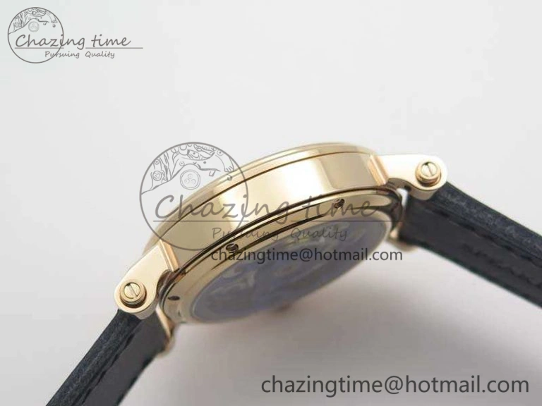 Original Speake Marin RG Case Rose Gold Dial On Black Leather Strap Asian EQ Tourbillon (Free Leather Strap) 9651