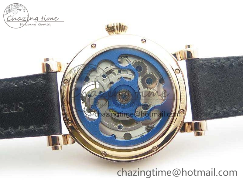 Original Speake Marin RG Case Rose Gold Dial On Black Leather Strap Asian EQ Tourbillon (Free Leather Strap) 9651