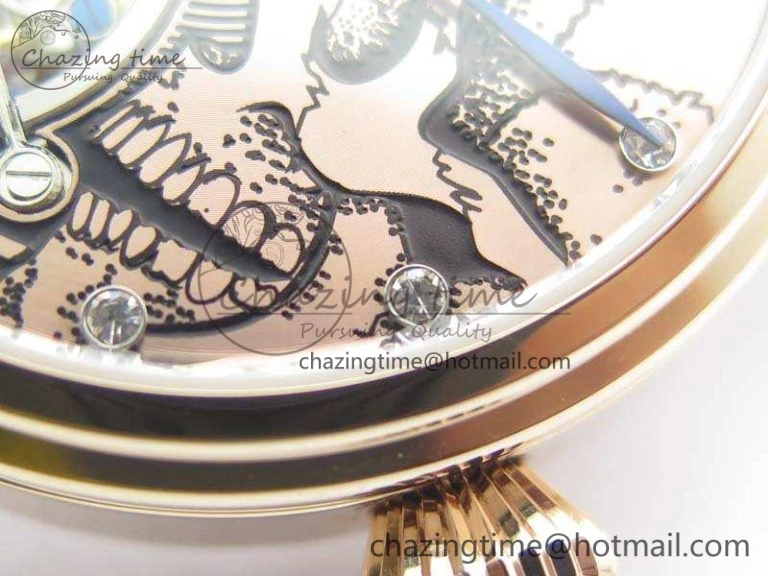 Original Speake Marin RG Case Rose Gold Dial On Black Leather Strap Asian EQ Tourbillon (Free Leather Strap) 9651