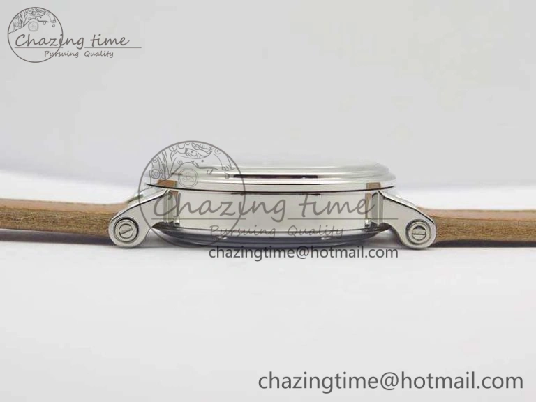 Speake Marin SS Case Silver Dial On Brown Leather Strap Asian EQ Tourbillon (Free Leather Strap) Affordable 9650