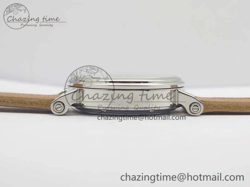 Speake Marin SS Case Silver Dial On Brown Leather Strap Asian EQ Tourbillon (Free Leather Strap) Affordable 9650