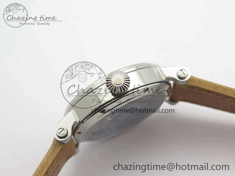 Speake Marin SS Case Silver Dial On Brown Leather Strap Asian EQ Tourbillon (Free Leather Strap) Affordable 9650