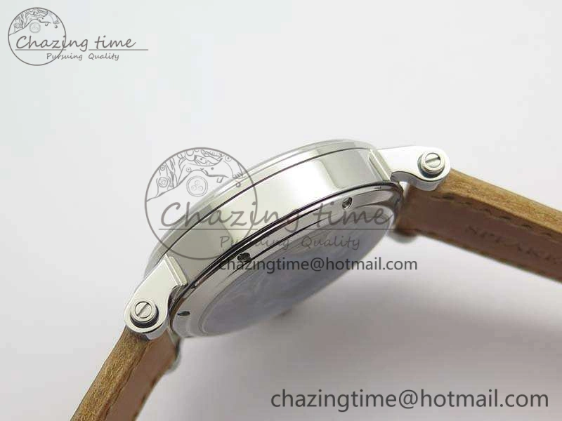 Speake Marin SS Case Silver Dial On Brown Leather Strap Asian EQ Tourbillon (Free Leather Strap) Affordable 9650