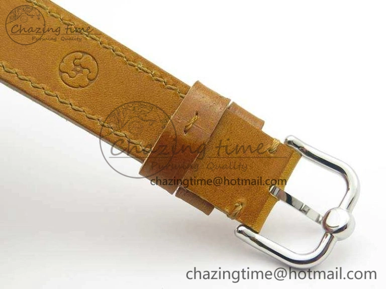 Speake Marin SS Case Silver Dial On Brown Leather Strap Asian EQ Tourbillon (Free Leather Strap) Affordable 9650