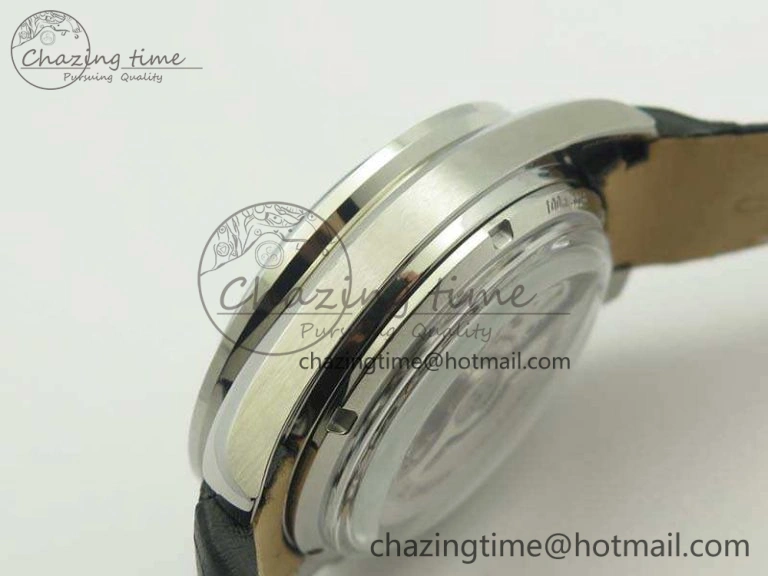 Sophisticated SpeedMaster MoonWatch SS OMF 1:1 Best Edition Black Dial White Handset On Leather Strap A9300 V 8086