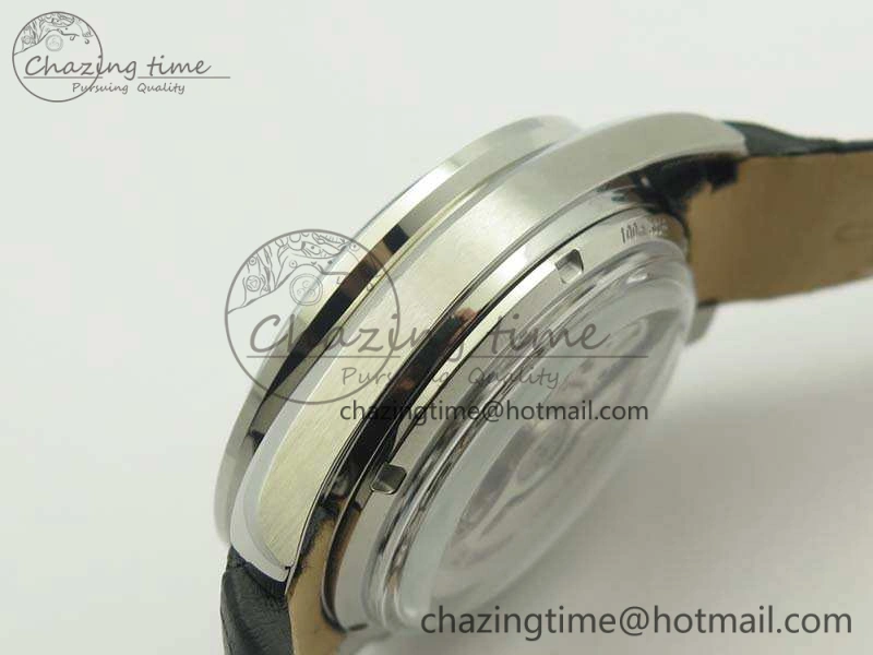 Sophisticated SpeedMaster MoonWatch SS OMF 1:1 Best Edition Black Dial White Handset On Leather Strap A9300 V 8086