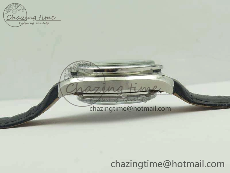 Sophisticated SpeedMaster MoonWatch SS OMF 1:1 Best Edition Black Dial White Handset On Leather Strap A9300 V 8086