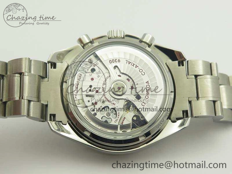 Premium SpeedMaster MoonWatch SS OMF 1:1 Best Edition Black Dial White Handset On SS Bracelet A9300 V 8091
