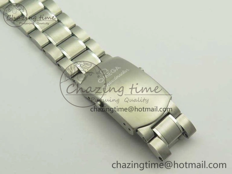 Premium SpeedMaster MoonWatch SS OMF 1:1 Best Edition Black Dial White Handset On SS Bracelet A9300 V 8091