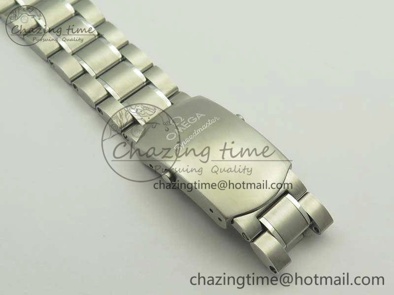 Premium SpeedMaster MoonWatch SS OMF 1:1 Best Edition Black Dial White Handset On SS Bracelet A9300 V 8091