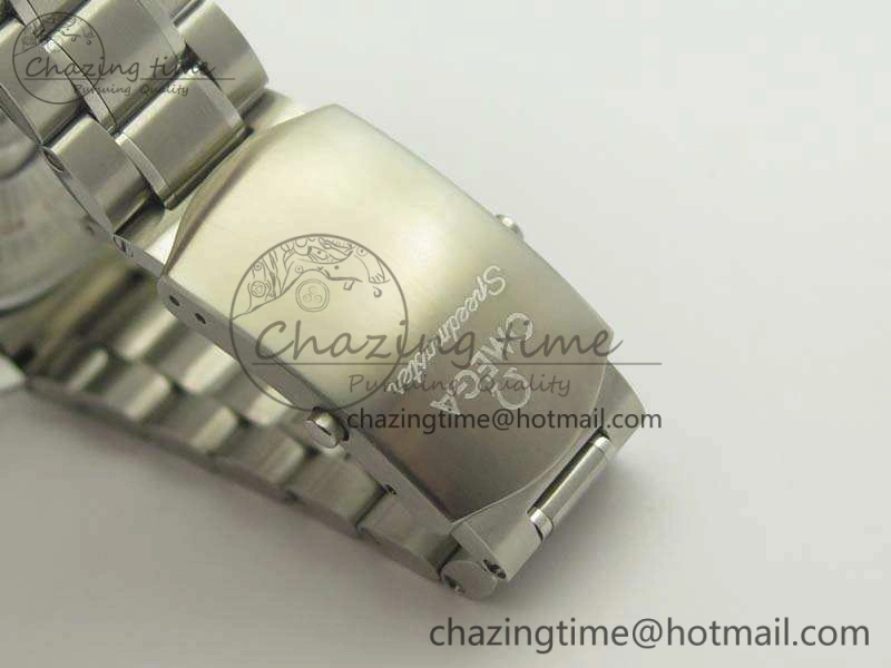 Premium SpeedMaster MoonWatch SS OMF 1:1 Best Edition Black Dial White Handset On SS Bracelet A9300 V 8091