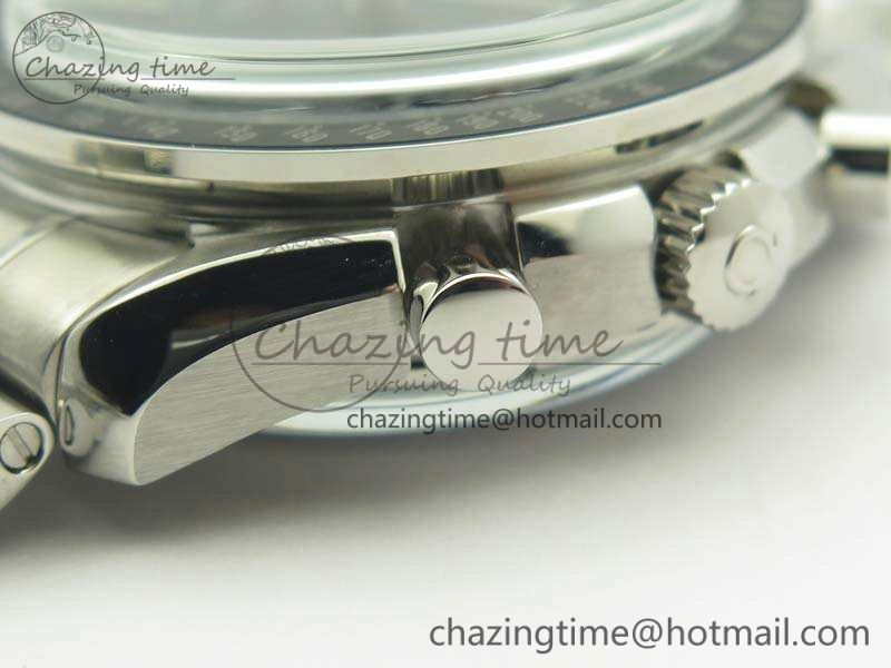 HighQuality SpeedMaster MoonWatch SS OMF 1:1 Best Edition Black Red Dial On SS Bracelet A9300 V 8092