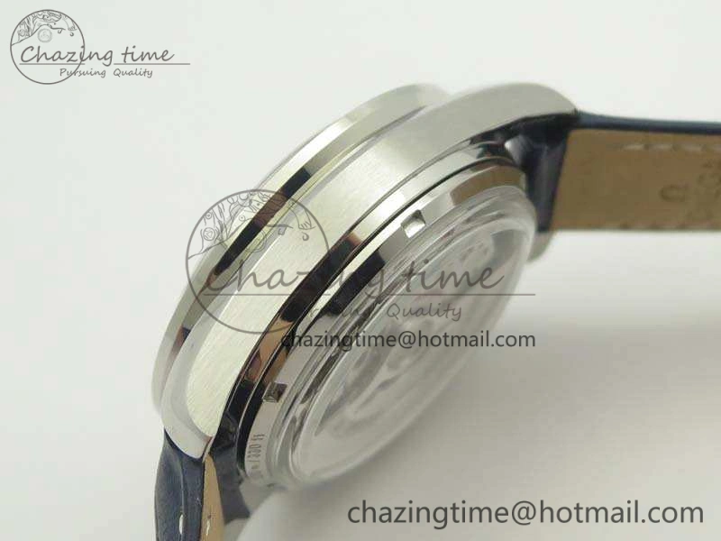 Durable SpeedMaster MoonWatch SS OMF 1:1 Best Edition Blue Dial On Leather Strap A9300 V 8087