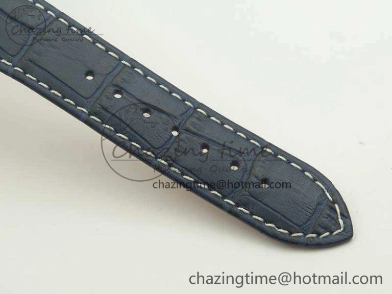 Durable SpeedMaster MoonWatch SS OMF 1:1 Best Edition Blue Dial On Leather Strap A9300 V 8087