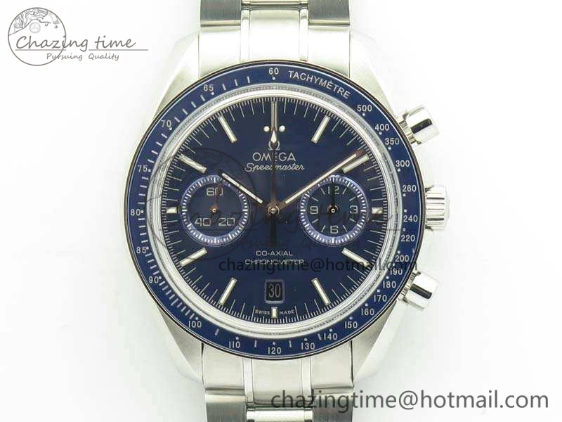 SpeedMaster MoonWatch SS OMF 1:1 Best Edition Blue Dial On SS Bracelet A9300 V HighPerformance 8088