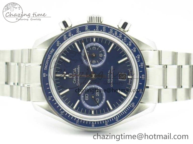 SpeedMaster MoonWatch SS OMF 1:1 Best Edition Blue Dial On SS Bracelet A9300 V HighPerformance 8088