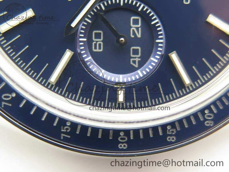 SpeedMaster MoonWatch SS OMF 1:1 Best Edition Blue Dial On SS Bracelet A9300 V HighPerformance 8088