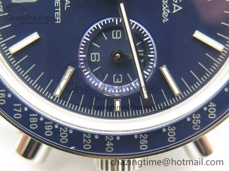 SpeedMaster MoonWatch SS OMF 1:1 Best Edition Blue Dial On SS Bracelet A9300 V HighPerformance 8088