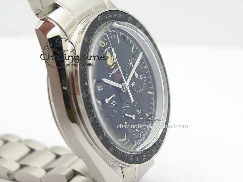 Efficient Speedmaster 50th Anniversary Black Dial On SS Bracelet 8232
